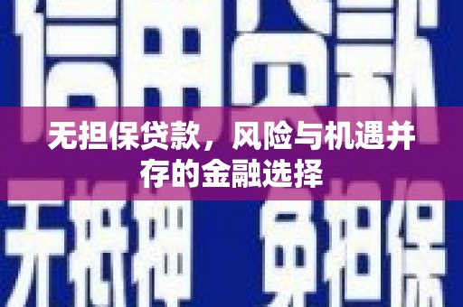 永寿无担保贷款，风险与机遇并存的金融选择