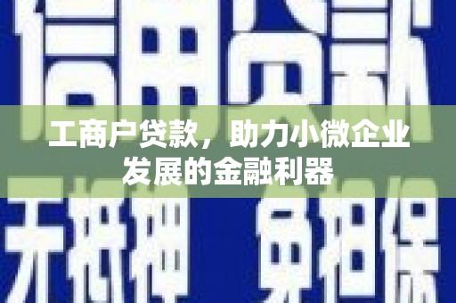 永寿工商户贷款，助力小微企业发展的金融利器