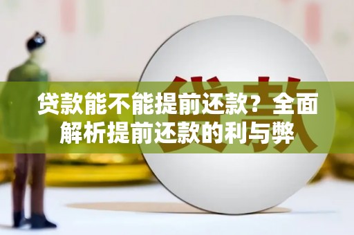 永寿贷款能不能提前还款？全面解析提前还款的利与弊