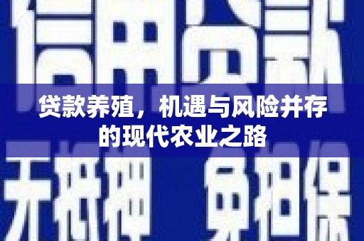 永寿贷款养殖，机遇与风险并存的现代农业之路