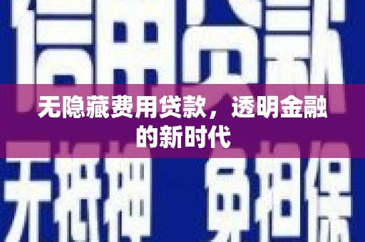 永寿无隐藏费用贷款，透明金融的新时代
