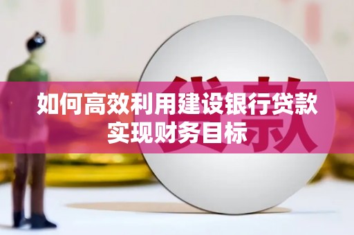 永寿如何高效利用建设银行贷款实现财务目标