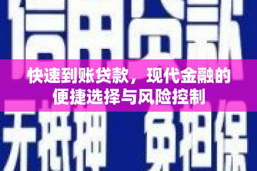 永寿快速到账贷款，现代金融的便捷选择与风险控制