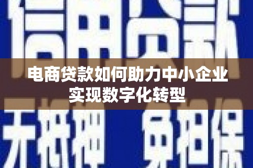 永寿电商贷款如何助力中小企业实现数字化转型