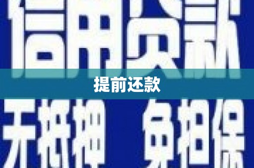 永寿提前还款
