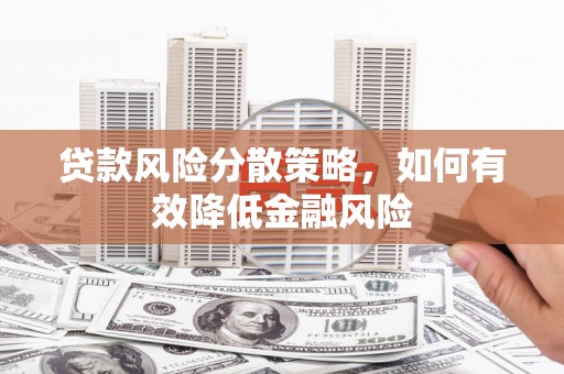 永寿贷款风险分散策略，如何有效降低金融风险