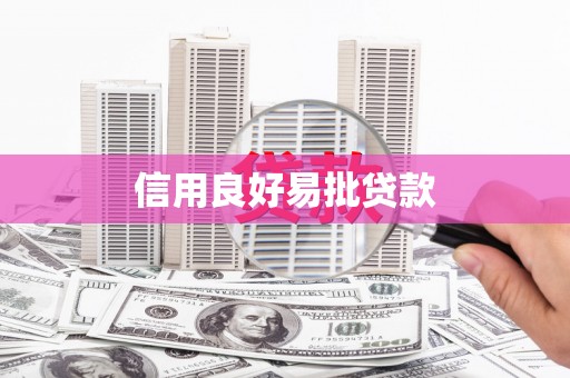 永寿信用良好易批贷款