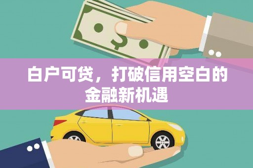 永寿白户可贷，打破信用空白的金融新机遇