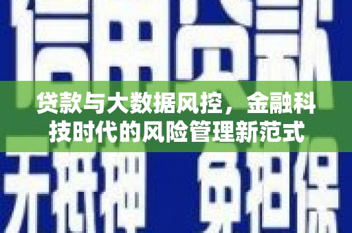 永寿贷款与大数据风控，金融科技时代的风险管理新范式