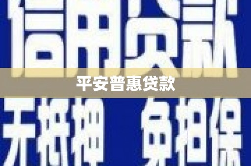 永寿平安普惠贷款
