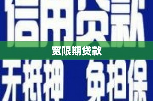 永寿宽限期贷款
