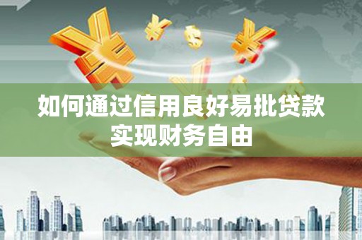 永寿如何通过信用良好易批贷款实现财务自由