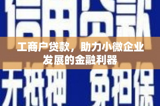 永寿工商户贷款，助力小微企业发展的金融利器