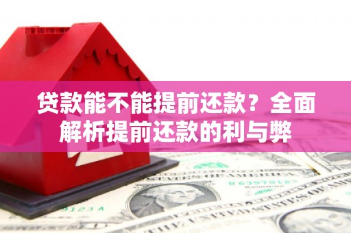 永寿贷款能不能提前还款？全面解析提前还款的利与弊