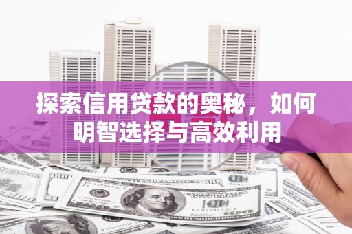 永寿探索信用贷款的奥秘，如何明智选择与高效利用