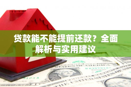 永寿贷款能不能提前还款？全面解析与实用建议