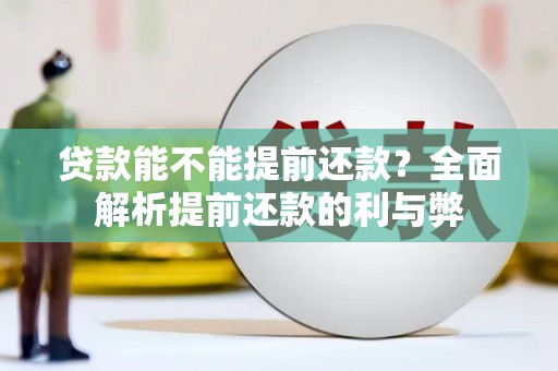 永寿贷款能不能提前还款？全面解析提前还款的利与弊