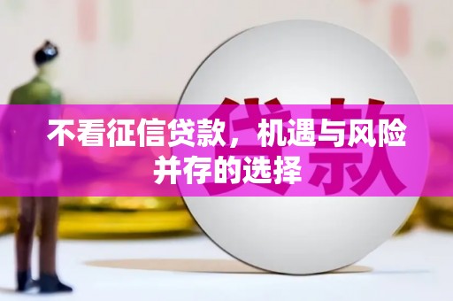永寿不看征信贷款，机遇与风险并存的选择